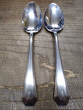 Vtg MCM 2 Pc Allegheny Metal Streamline Royal Stainless Serving Spoon Lot
