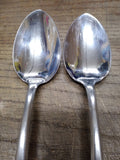 Vtg MCM 2 Pc Allegheny Metal Streamline Royal Stainless Serving Spoon Lot