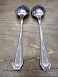 Vtg MCM 2 Pc Allegheny Metal Streamline Royal Stainless Serving Spoon Lot