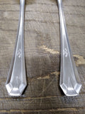 Vtg MCM 2 Pc Allegheny Metal Streamline Royal Stainless Serving Spoon Lot