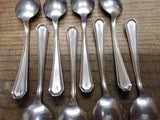 Vtg MCM 9 Pc Allegheny Metal Streamline Royal Stainless Oval Spoon Flatware Lot