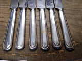 Vtg MCM 7 Pc Allegheny Metal Royal Stainless Dinner & Butter Knife Flatware Lot