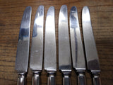 Vtg MCM 7 Pc Allegheny Metal Royal Stainless Dinner & Butter Knife Flatware Lot