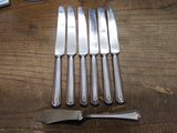 Vtg MCM 7 Pc Allegheny Metal Royal Stainless Dinner & Butter Knife Flatware Lot