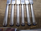 Vtg MCM 7 Pc Allegheny Metal Royal Stainless Dinner & Butter Knife Flatware Lot