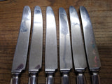 Vtg MCM 7 Pc Allegheny Metal Royal Stainless Dinner & Butter Knife Flatware Lot