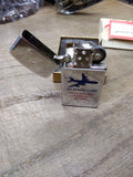 Vtg 1967 Zippo Slim Jet Avion Corp Polished Chrome Cigarette Lighter Papers Box!