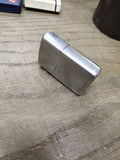 Vtg 1940's 3 Barrel Zippo Cigarette Lighter Patent #2032695 Brushed Chrome USA