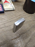 Vtg 1940's 3 Barrel Zippo Cigarette Lighter Patent #2032695 Brushed Chrome USA