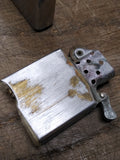 Vtg 1940's 3 Barrel Zippo Cigarette Lighter Patent #2032695 Brushed Chrome USA