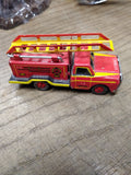 Vtg Vomag Fire Engine 13 ZZ Germany Christmas Ornament Tin Toy Fire Truck