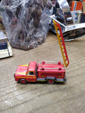 Vtg Vomag Fire Engine 13 ZZ Germany Christmas Ornament Tin Toy Fire Truck