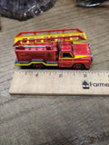 Vtg Vomag Fire Engine 13 ZZ Germany Christmas Ornament Tin Toy Fire Truck