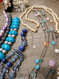 Vtg Jewelry Beaded Necklace & Bracelet Lot Multi Strand Glass Monet Worthington