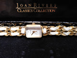 Vtg Women's Joan Rivers Classic Gold Tone Quartz Watch 7.25" Working w/Box Nice!