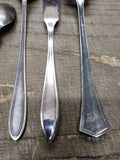 Vtg 5 Piece Silver Plated Fork Spoons Knife Lot Rogers National Community United