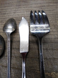 Vtg 5 Piece Silver Plated Fork Spoons Knife Lot Rogers National Community United