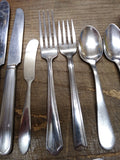 Vtg 13 Piece Assorted Flatware Lot Stainless Steel Forks Spoons Knives