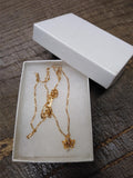 Vtg D'Orlan 9246 Maple Leaf Gold Plated Pendant Necklace 17 Inch Good Condition!