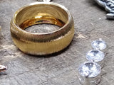 Vtg 23 Pc Estate Jewelry Lot w/Brooches Ring Necklace Cuff Links Buttons Pendant