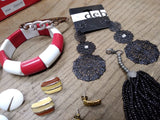 Vtg 23 Pc Estate Jewelry Lot w/Brooches Ring Necklace Cuff Links Buttons Pendant