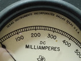 Vtg Texas Instruments Model #431 0-500 DC Milliamperes Panel Meter Dallas Texas