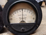 Vtg 2 Piece Parts Repair Lot Triplett Volts DC 50-0-50 Panel Meter Made In USA