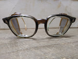 Vtg 1940's AO American Optical Safety Glasses Goggles Side Mesh USA Nice Shape!