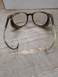 Vtg 1940's AO American Optical Safety Glasses Goggles Side Mesh USA Nice Shape!