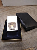 Vtg 1991 Zippo Cigarette Lighter Bucks Antlers Brass Emblem MD On Back wBox Nice