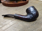 Vtg Brooks 699 Bent Billiard Imported Briar Rusticated Smoking Tobacco Pipe Ital