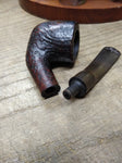 Vtg Brooks 699 Bent Billiard Imported Briar Rusticated Smoking Tobacco Pipe Ital