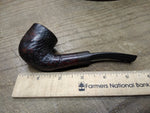 Vtg Brooks 699 Bent Billiard Imported Briar Rusticated Smoking Tobacco Pipe Ital