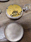 Vtg 3 Pc Pocket Watch Parts and Repair Lot Firefly, Solomax Cadillac, New Haven
