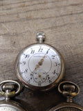 Vtg 3 Pc Pocket Watch Parts and Repair Lot New England 2 x Ingersoll