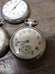 Vtg 3 Pc Pocket Watch Parts and Repair Lot New England 2 x Ingersoll