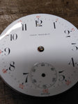 Vtg 3 Pc Pocket Watch Parts Repair Lot Civic Fidelis Movements Porcelain Dials