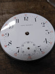 Vtg 3 Pc Pocket Watch Parts Repair Lot Civic Fidelis Movements Porcelain Dials