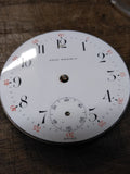 Vtg 3 Pc Pocket Watch Parts Repair Lot Civic Fidelis Movements Porcelain Dials