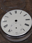 Vtg 3 Pc Pocket Watch Parts Repair Lot Civic Fidelis Movements Porcelain Dials