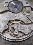 Vtg 3 Pc Pocket Watch Parts Repair Lot Civic Fidelis Movements Porcelain Dials