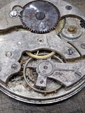 Vtg 3 Pc Pocket Watch Parts Repair Lot Civic Fidelis Movements Porcelain Dials