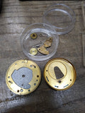 Vtg 3 Pc Pocket Watch Parts Repair Lot Civic Fidelis Movements Porcelain Dials