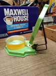Vtg Antique Folding Travel Shaving Mirror w/Soap Bowl Green Marbled Celluloid