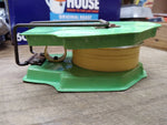 Vtg Antique Folding Travel Shaving Mirror w/Soap Bowl Green Marbled Celluloid