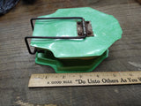Vtg Antique Folding Travel Shaving Mirror w/Soap Bowl Green Marbled Celluloid