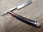 Vtg 1902 Geo W Korn Double Hollow Straight Edge Razor Celluloid Scales Bolsters