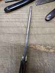 Vtg 1902 Geo W Korn Double Hollow Straight Edge Razor Celluloid Scales Bolsters