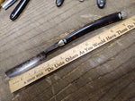 Vtg 1902 Geo W Korn Double Hollow Straight Edge Razor Celluloid Scales Bolsters