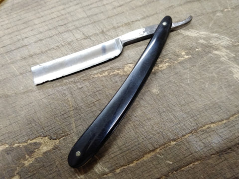 Vtg Antique B M & Co #67 Germany w/Jimps Hollow Ground Straight Edge Razor